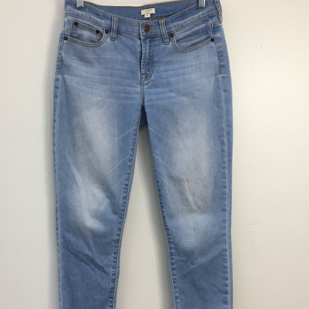 J.Crew Stretch Light Wash Mid Rise Boyfriend Jean Size 2 (26) EXCELLENT